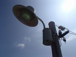 愛知県名古屋市 貸駐車場 LED防犯灯照明器具取替え交換新規取付設置工事画像