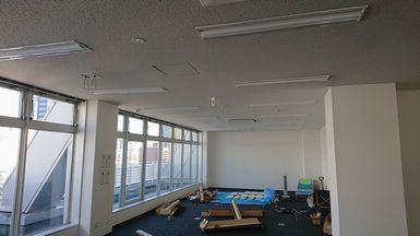 愛知県名古屋市 テナント事務所ビル 貸室 原状回復 LED天井埋込型照明器具取替え交換工事画像